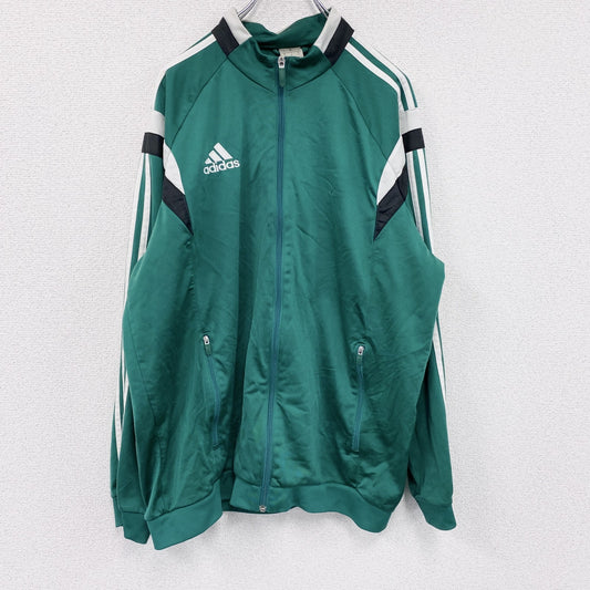 adidas　アディダス　トラックジャケット/ジャージ　デカロゴ　パフォーマンスロゴ　緑　グリーン　Lサイズ
