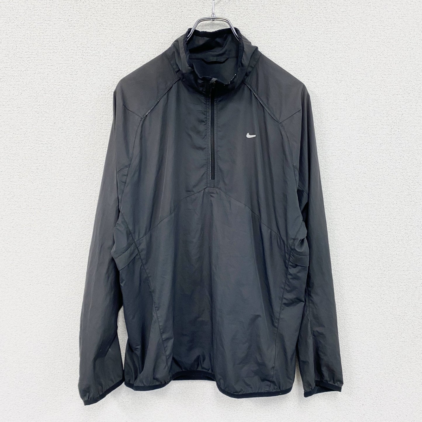 NIKE　ナイキ　ウォームアップジャケット　ハーフジッププルオーバージャケット　スウッシュ　グレー　Lサイズ
