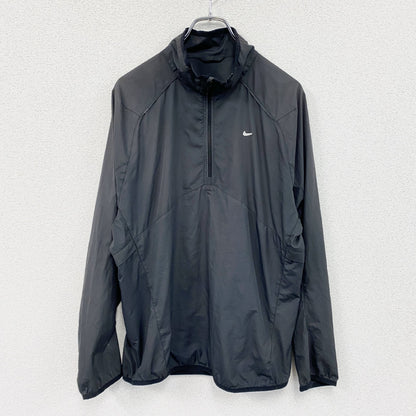 NIKE　ナイキ　ウォームアップジャケット　ハーフジッププルオーバージャケット　スウッシュ　グレー　Lサイズ