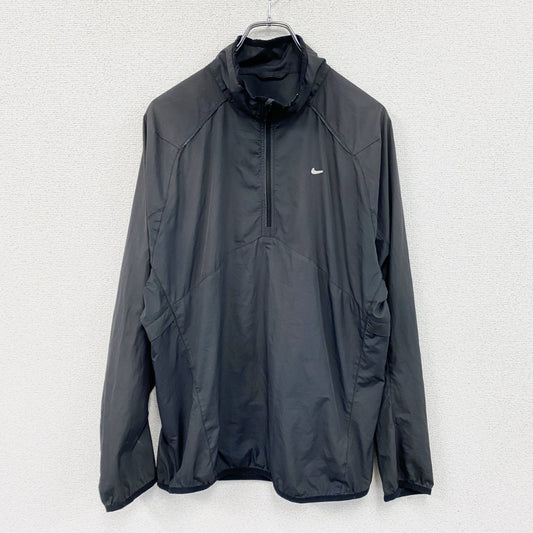 NIKE　ナイキ　ウォームアップジャケット　ハーフジッププルオーバージャケット　スウッシュ　グレー　Lサイズ