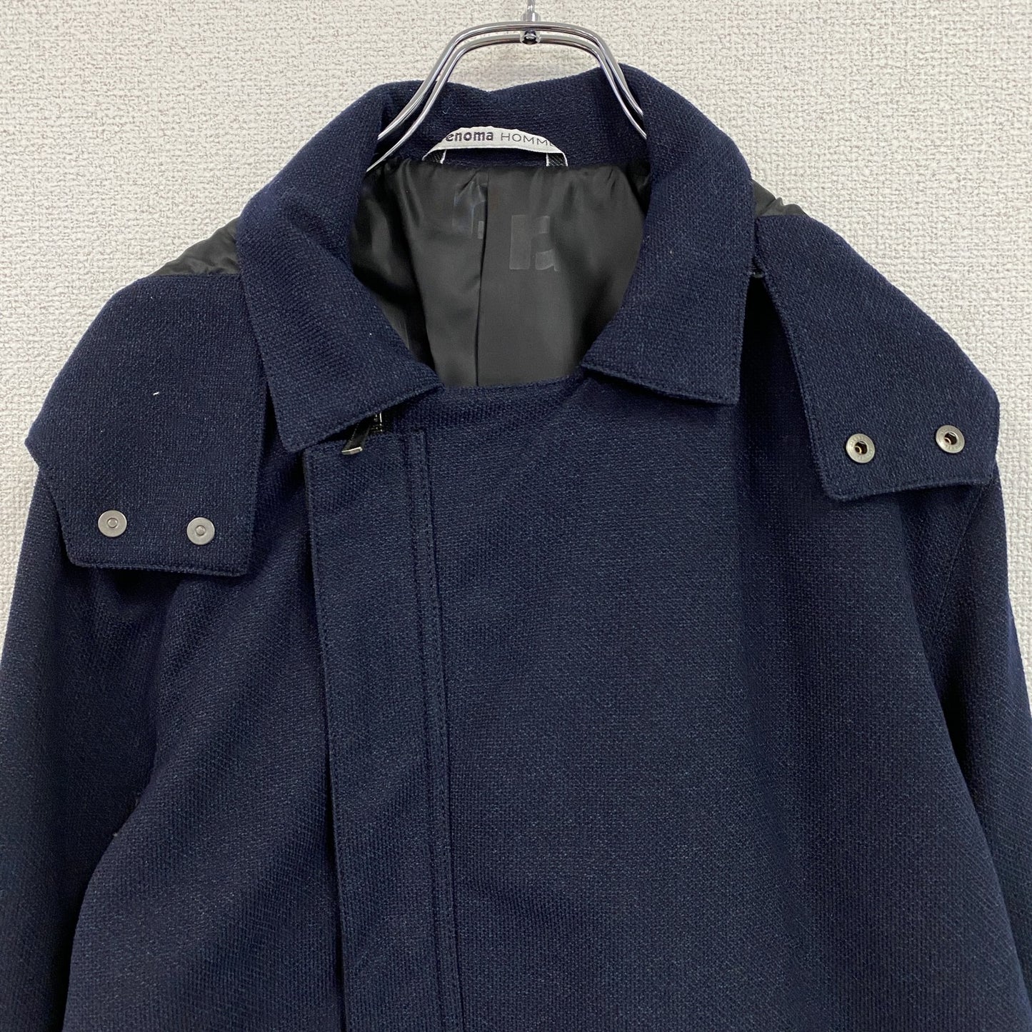 renoma HOMME　レノマオム　フーデッドコート　紺　ネイビー　Lサイズ