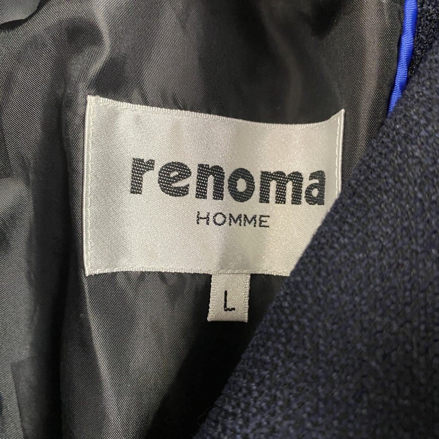 renoma HOMME　レノマオム　フーデッドコート　紺　ネイビー　Lサイズ