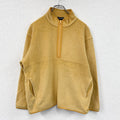 90s　OLD UNIQLO　オールドユニクロ　シンチラスナップTタイプ　ハーフジップフリースジャケット/ボアジャケット　イエロー　Lサイズ　　ヴィンテージ　古着