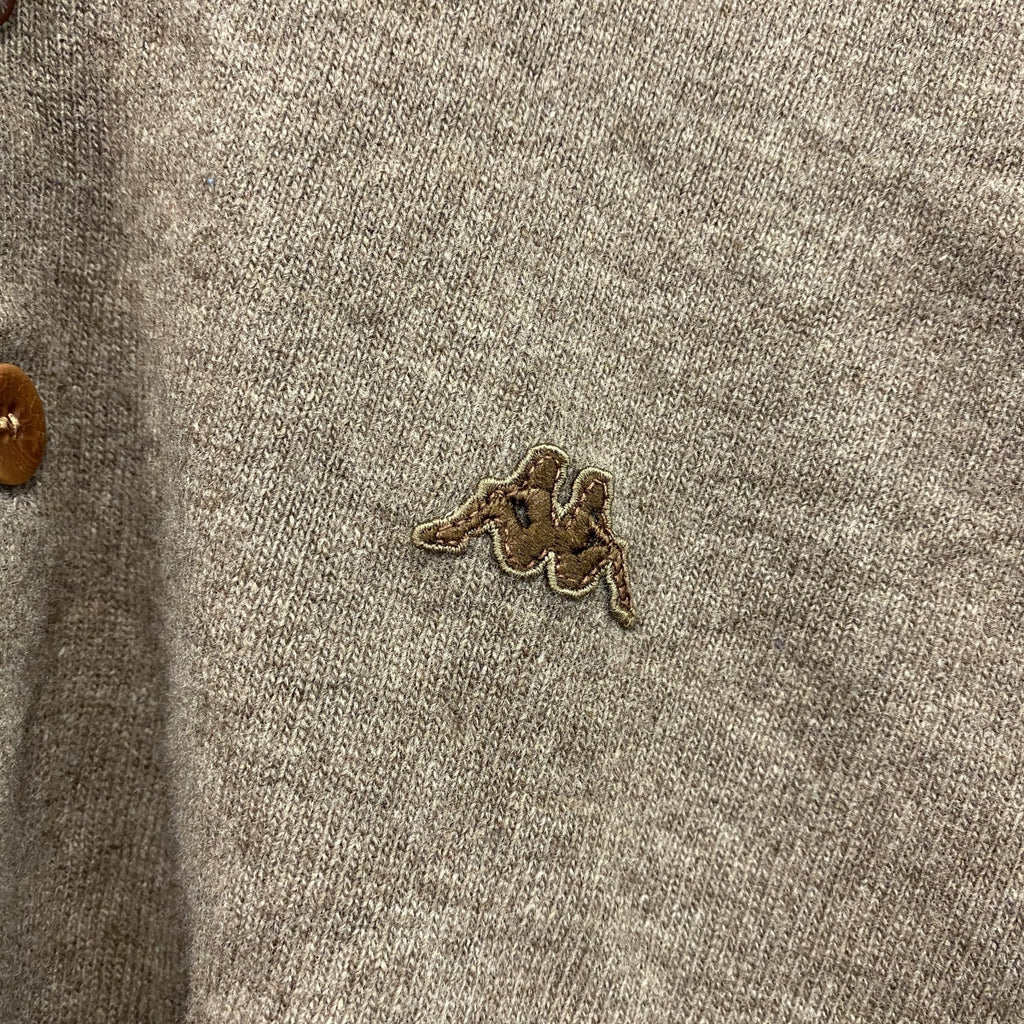90s～　Kappa　カッパ　ウールニットセーター　ニットポロセーター　ヴィンテージ　茶色　ブラウン　Lサイズ　古着