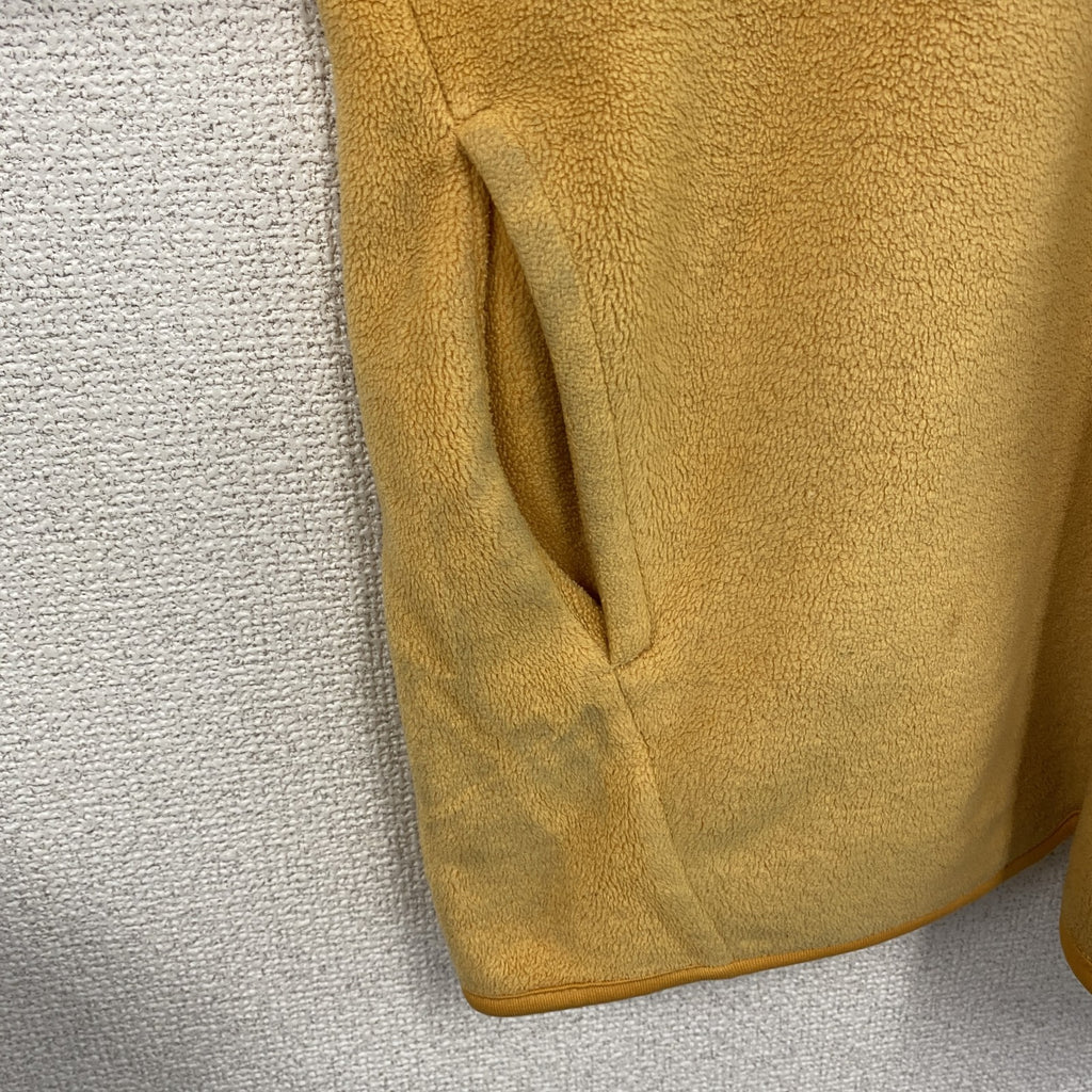 90s　OLD UNIQLO　オールドユニクロ　シンチラスナップTタイプ　ハーフジップフリースジャケット/ボアジャケット　イエロー　Lサイズ　　ヴィンテージ　古着