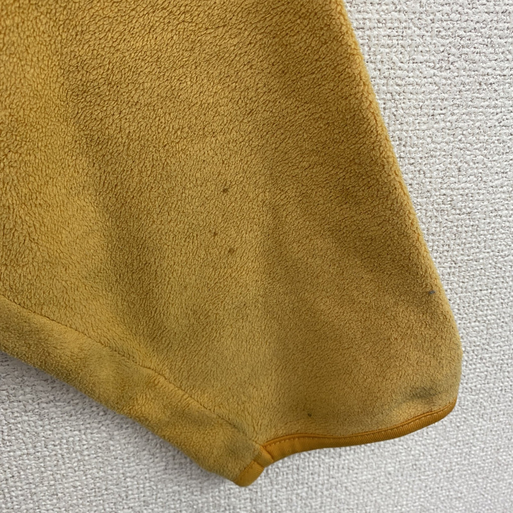 90s　OLD UNIQLO　オールドユニクロ　シンチラスナップTタイプ　ハーフジップフリースジャケット/ボアジャケット　イエロー　Lサイズ　　ヴィンテージ　古着