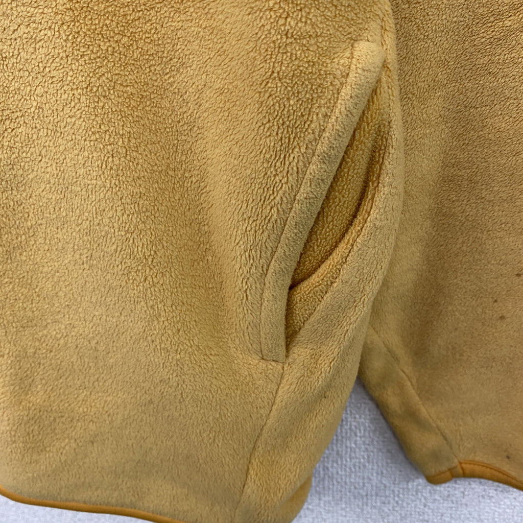 90s　OLD UNIQLO　オールドユニクロ　シンチラスナップTタイプ　ハーフジップフリースジャケット/ボアジャケット　イエロー　Lサイズ　　ヴィンテージ　古着