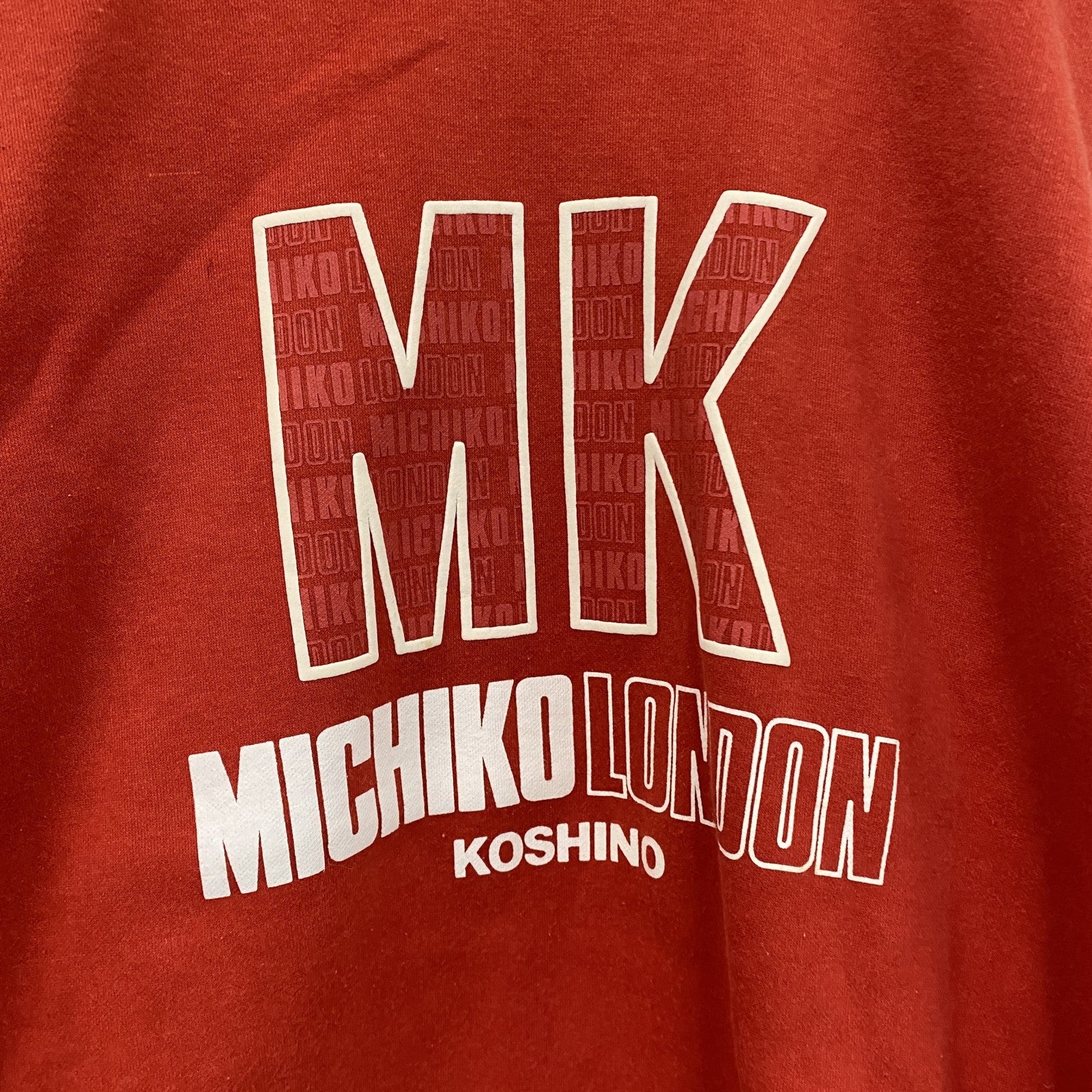 古着 used　MICHIKO LONDON KOSHINO　コシノミチコ　ミチコロンドン　スウェット/トレーナー　フェード　赤　レッド