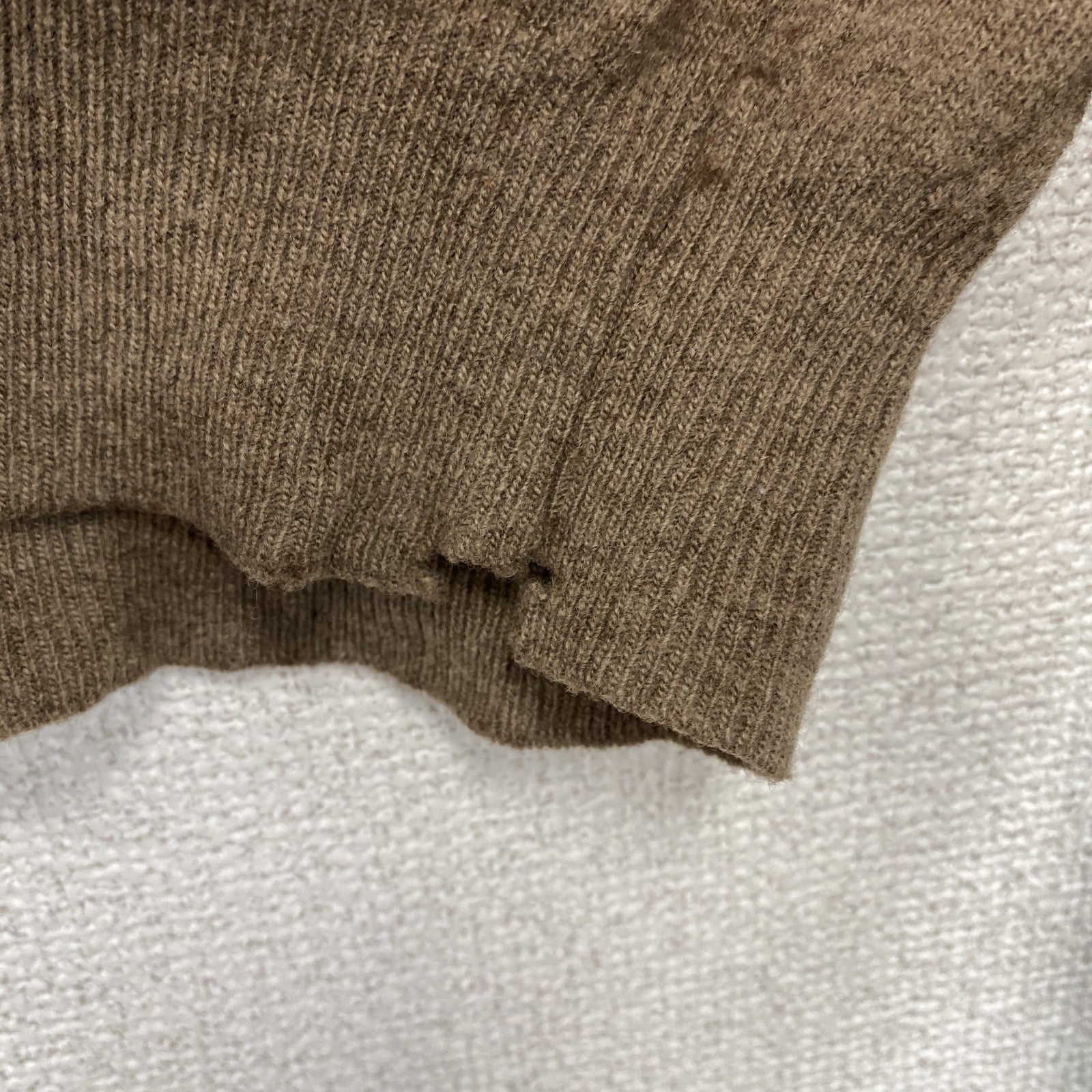 90s～　Kappa　カッパ　ウールニットセーター　ニットポロセーター　ヴィンテージ　茶色　ブラウン　Lサイズ　古着
