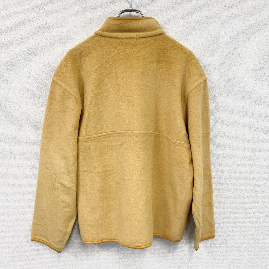 90s　OLD UNIQLO　オールドユニクロ　シンチラスナップTタイプ　ハーフジップフリースジャケット/ボアジャケット　イエロー　Lサイズ　　ヴィンテージ　古着