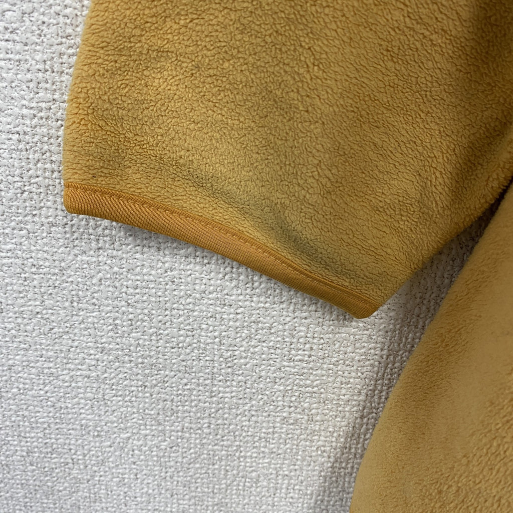 90s　OLD UNIQLO　オールドユニクロ　シンチラスナップTタイプ　ハーフジップフリースジャケット/ボアジャケット　イエロー　Lサイズ　　ヴィンテージ　古着