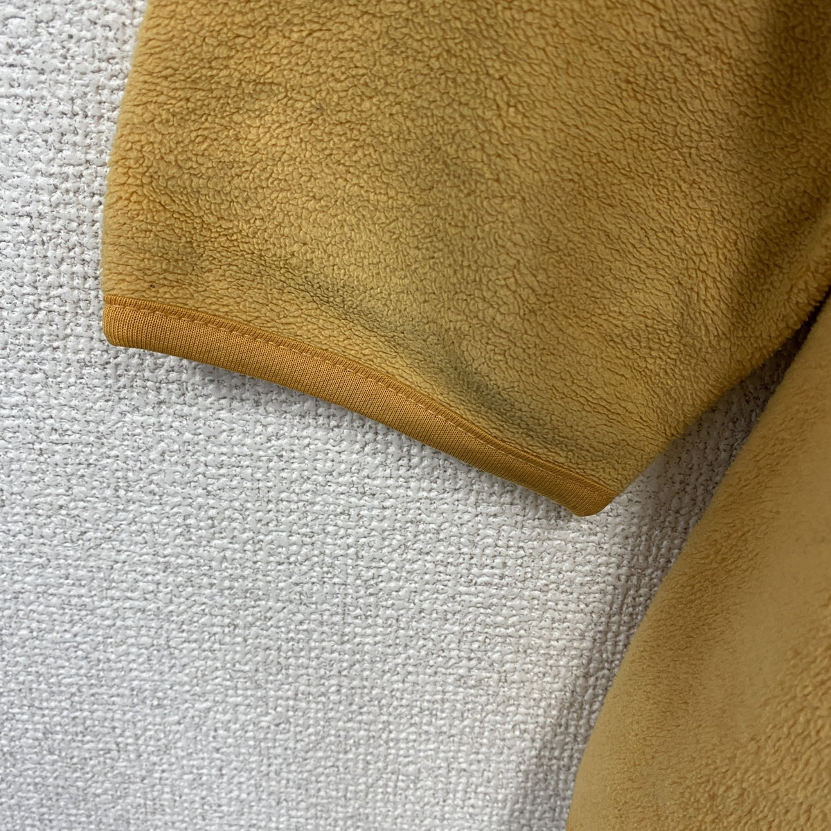 90s　OLD UNIQLO　オールドユニクロ　シンチラスナップTタイプ　ハーフジップフリースジャケット/ボアジャケット　イエロー　Lサイズ　　ヴィンテージ　古着