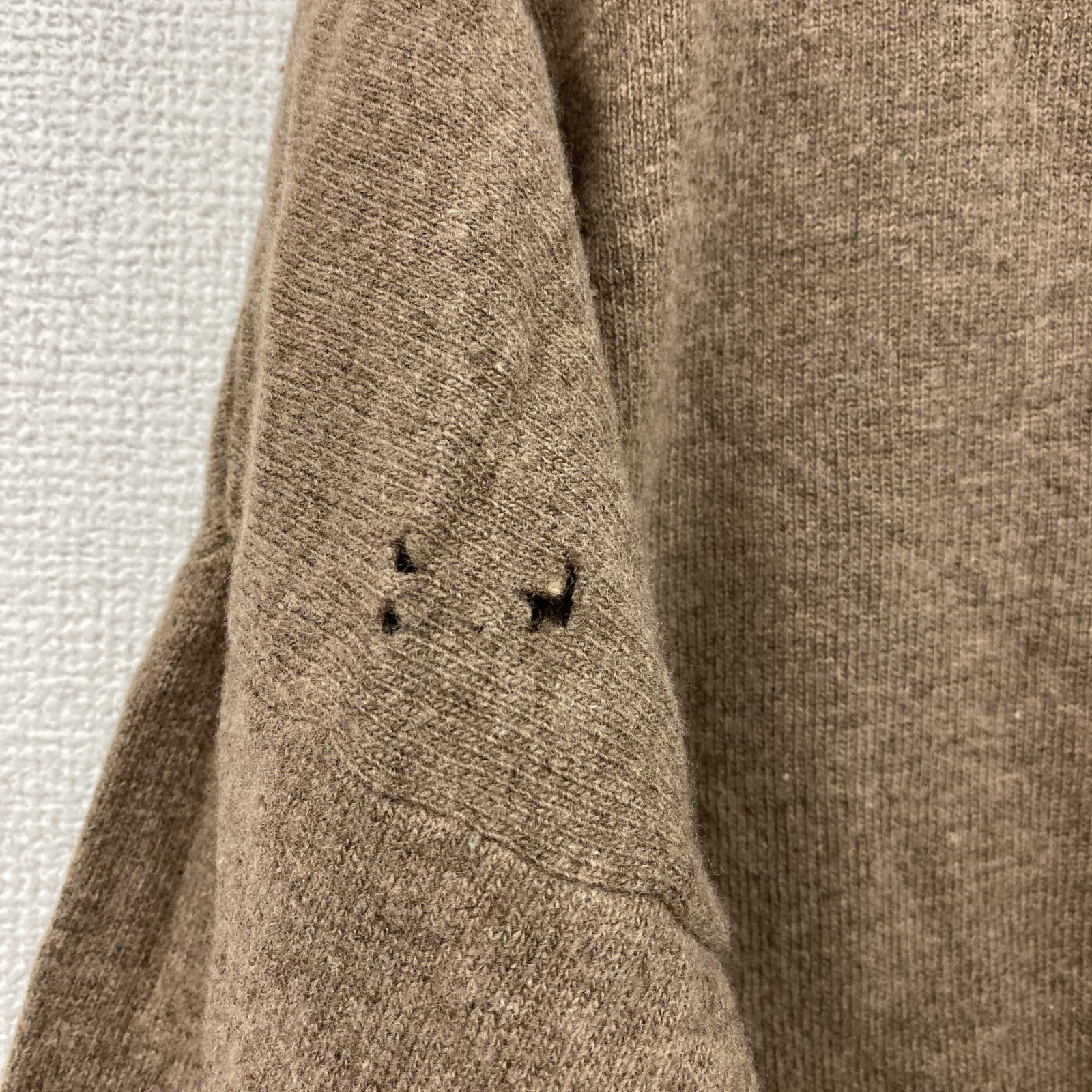 90s～　Kappa　カッパ　ウールニットセーター　ニットポロセーター　ヴィンテージ　茶色　ブラウン　Lサイズ　古着
