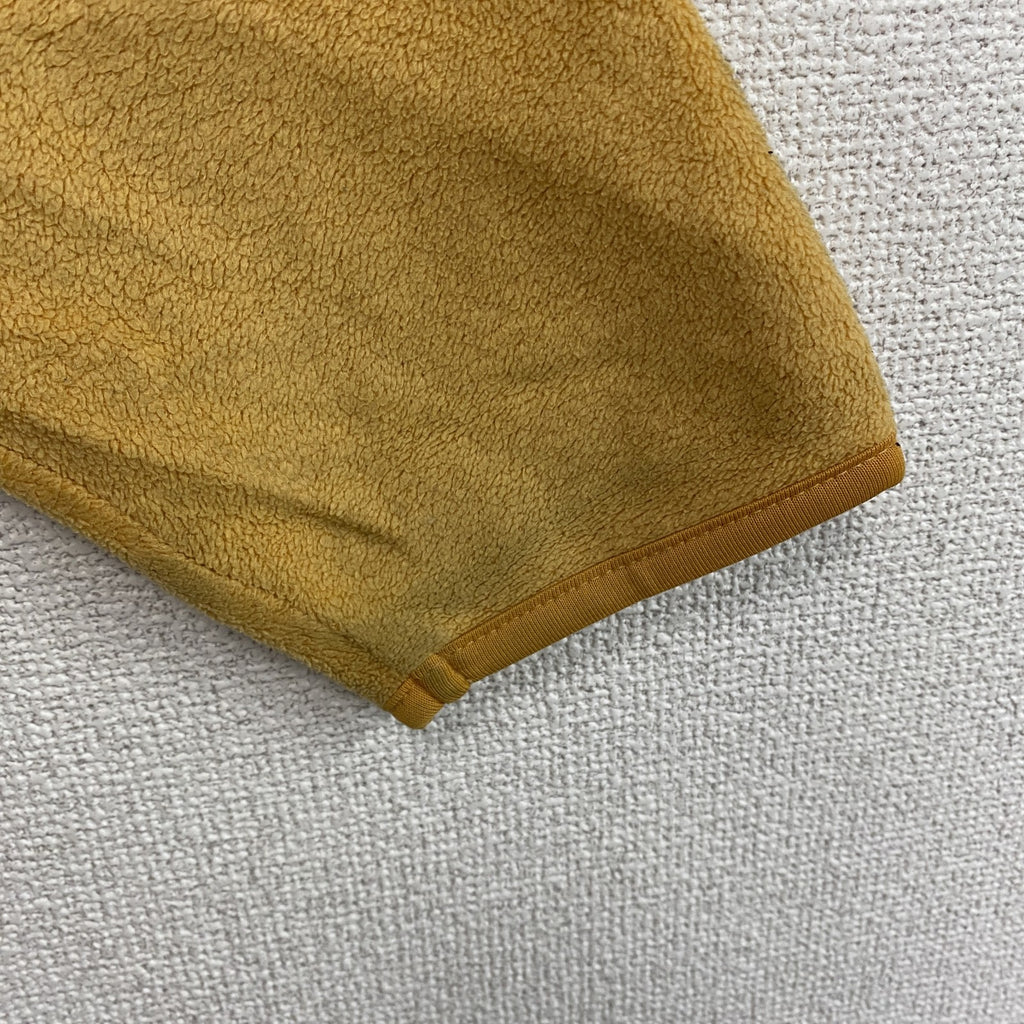 90s　OLD UNIQLO　オールドユニクロ　シンチラスナップTタイプ　ハーフジップフリースジャケット/ボアジャケット　イエロー　Lサイズ　　ヴィンテージ　古着