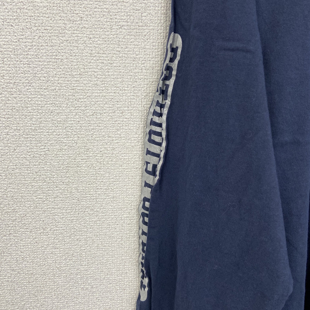 NFL　長袖プリントTシャツ　ニューイングランドペイトリオッツ　フットボール　紺　ネイビー　2XLサイズ　古着