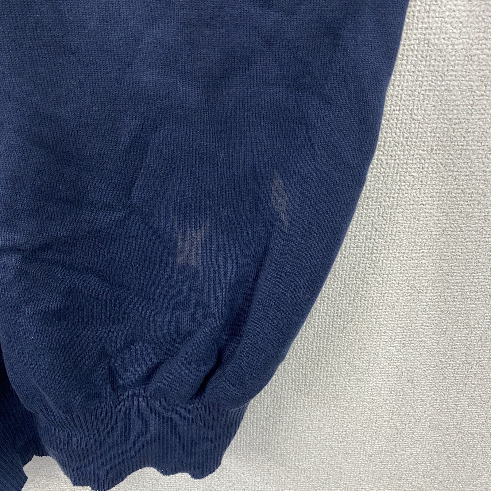 90s　NIKE　ナイキ　コットンニットベスト　スウッシュ　ヴィンテージ　紺　ネイビー　XLサイズ　古着