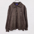90s～　Robe di Kappa　カッパ　ニットポロセーター　ヴィンテージ　茶色　ブラウン　　古着