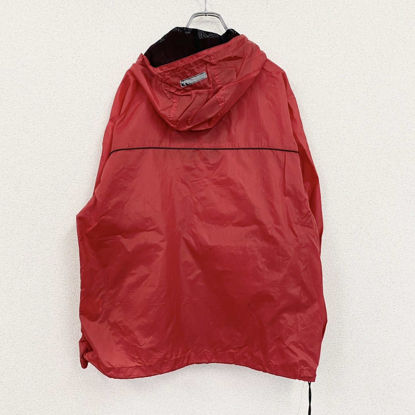 Reebok　リーボック　フルジップナイロンジャケット　赤　レッド　Lサイズ