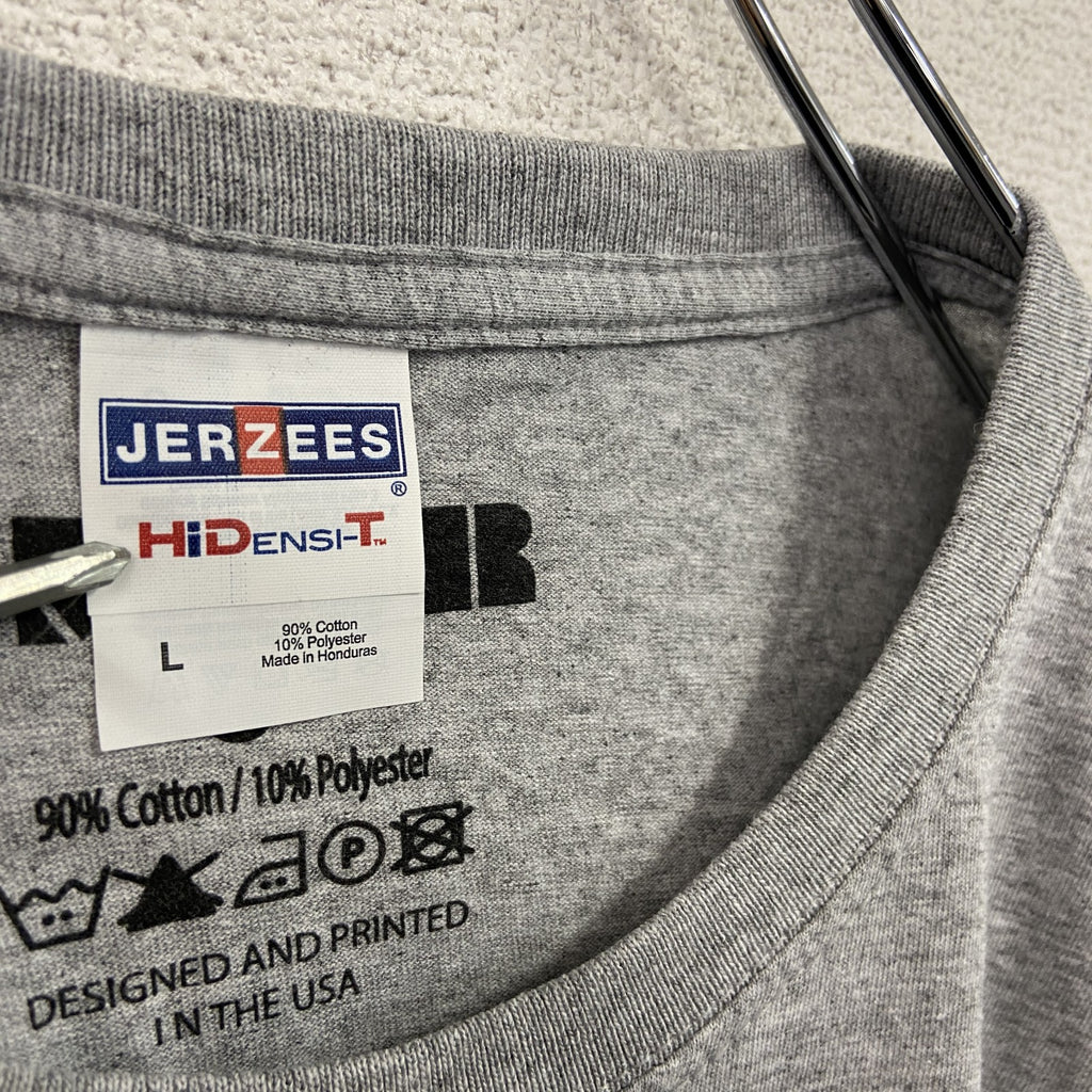 JERZEES　ジャージーズ　SMMR　赤ちゃん　半袖プリントTシャツ　灰色　グレー　Lサイズ　古着