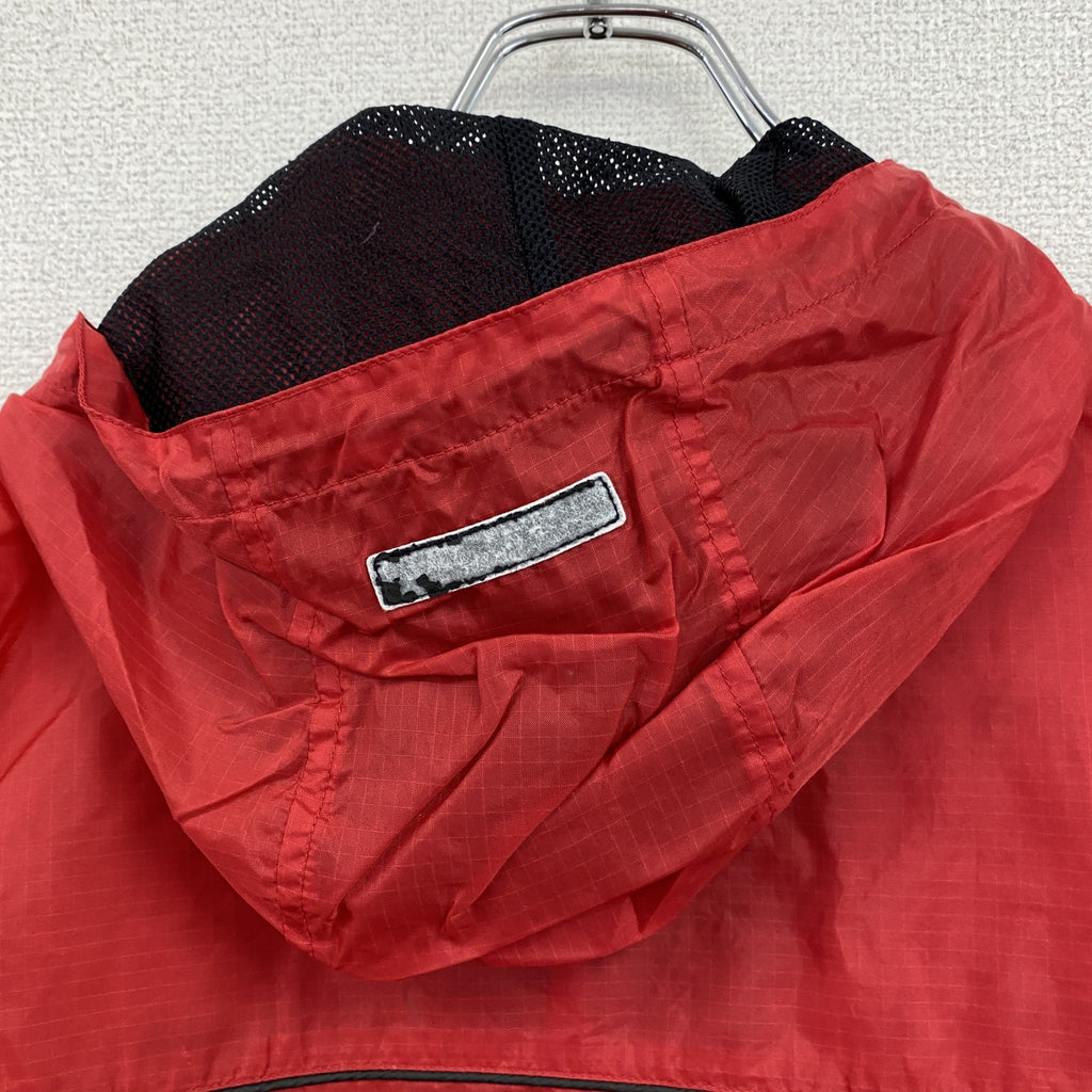 Reebok　リーボック　フルジップナイロンジャケット　赤　レッド　Lサイズ　古着