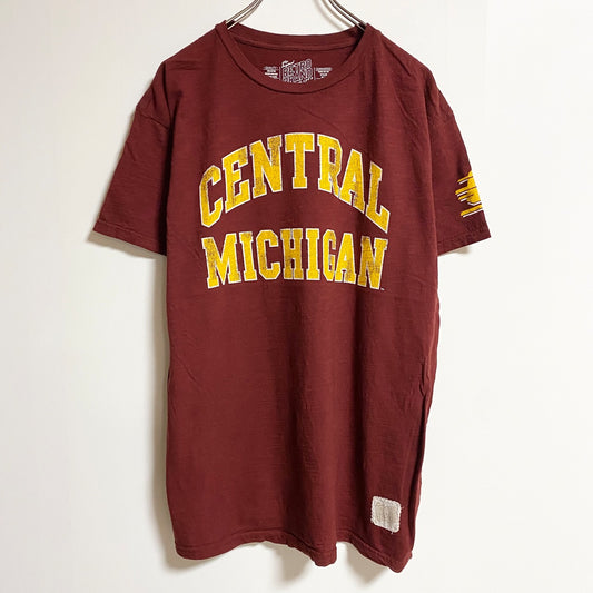 古着 used　RETRO BRAND　半袖プリントTシャツ　CENTRAL MICHIGAN　クルーネック　Lサイズ