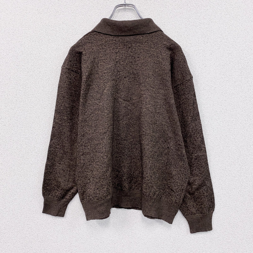 90s～　Robe di Kappa　カッパ　ニットポロセーター　ヴィンテージ　茶色　ブラウン　　古着