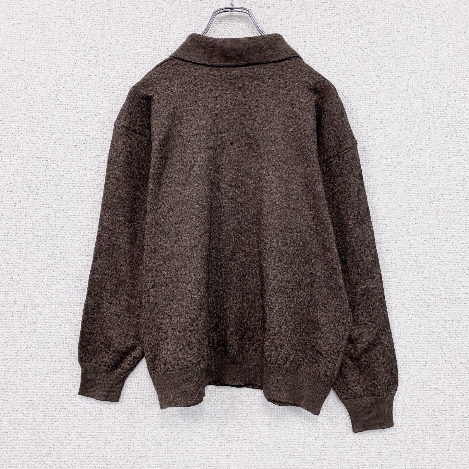 90s～　Robe di Kappa　カッパ　ニットポロセーター　ヴィンテージ　茶色　ブラウン　　古着