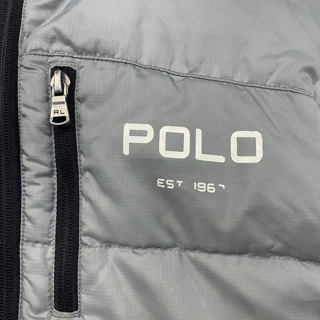 POLO RALPH　LAUREN　ラルフローレン　ダウンジャケット　グレー　Mサイズ　古着