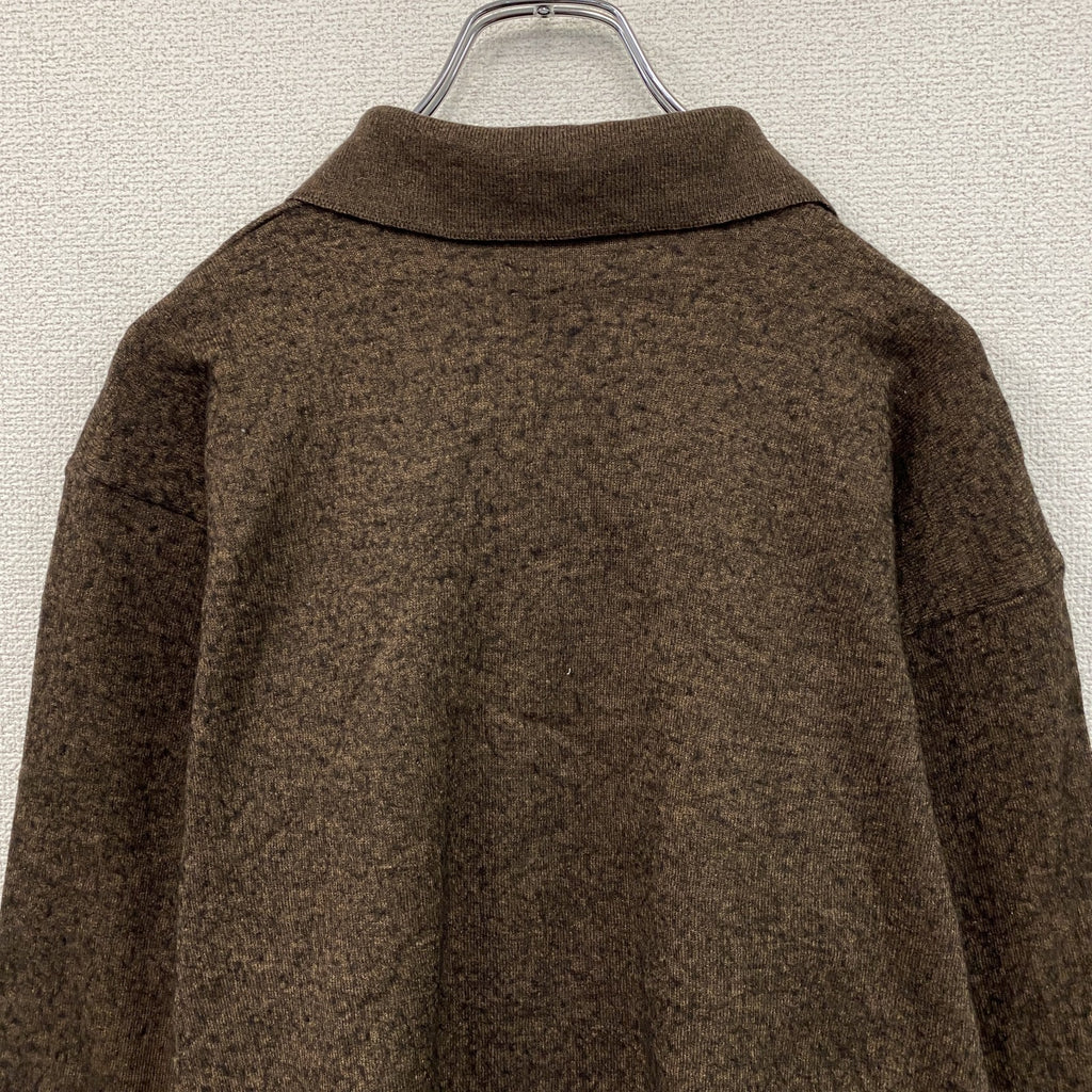 90s～　Robe di Kappa　カッパ　ニットポロセーター　ヴィンテージ　茶色　ブラウン　　古着