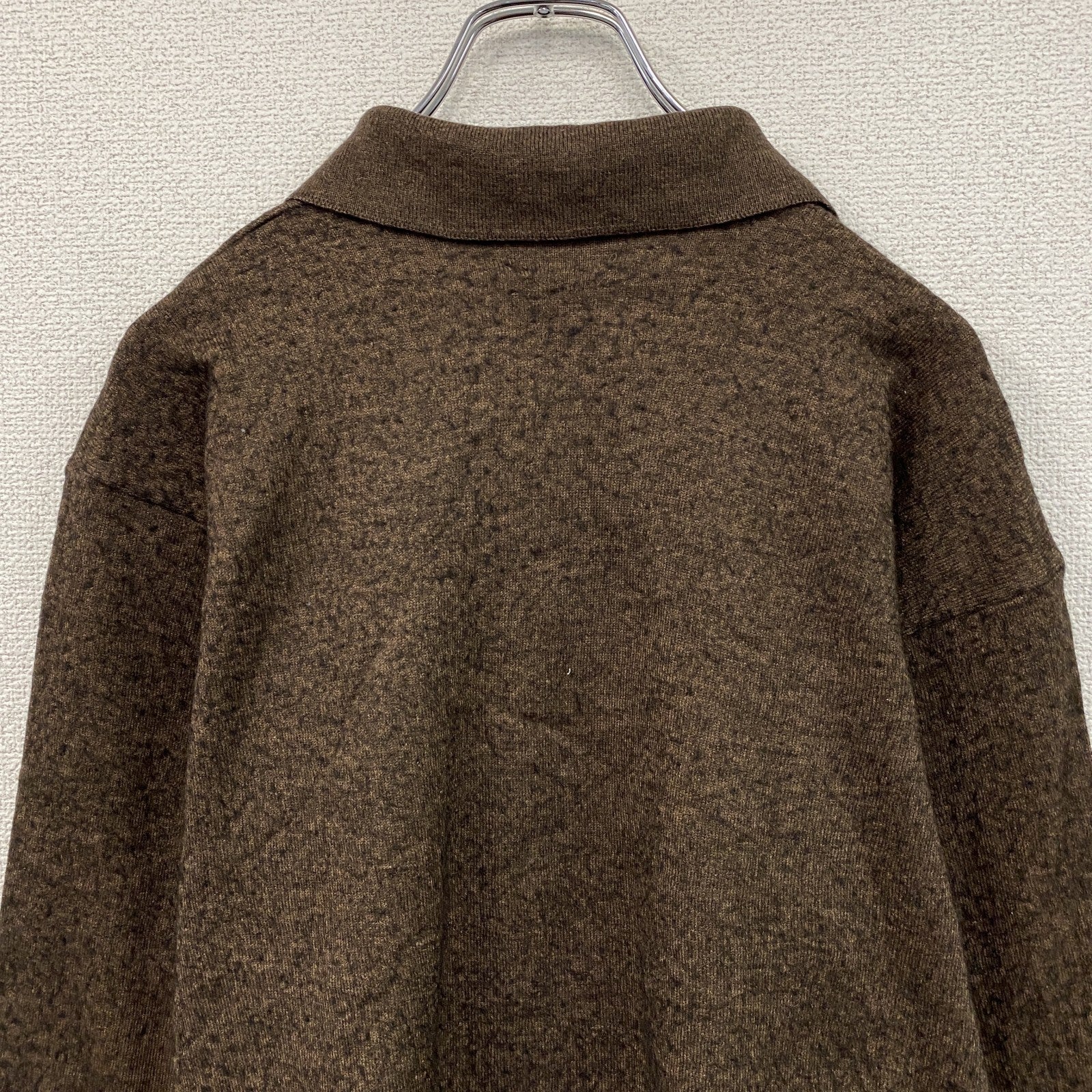 90s～　Robe di Kappa　カッパ　ニットポロセーター　ヴィンテージ　茶色　ブラウン　　古着