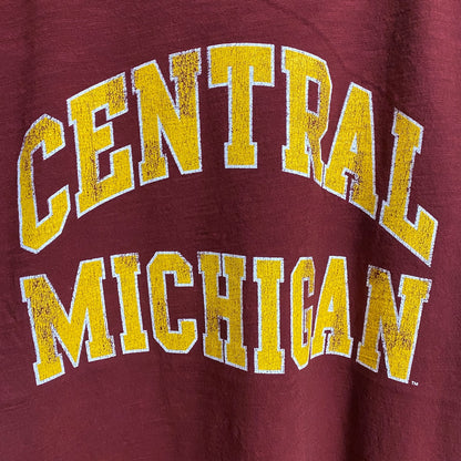 古着 used　RETRO BRAND　半袖プリントTシャツ　CENTRAL MICHIGAN　クルーネック　Lサイズ