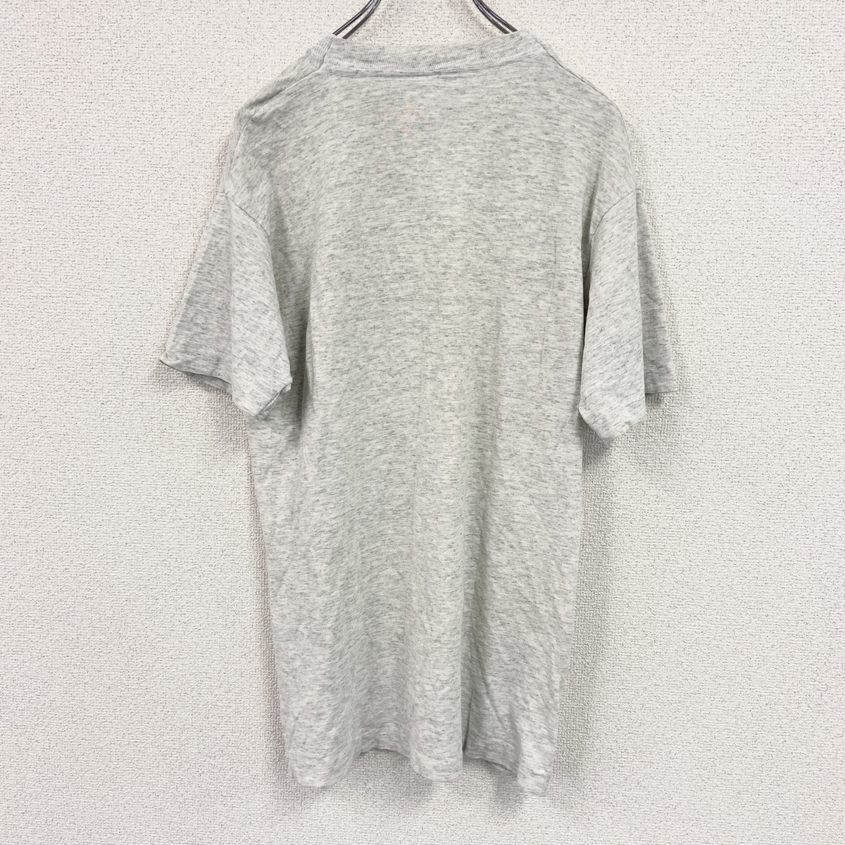 90s　FRUIT OF THE LOOM　フルーツオブザルーム　半袖プリントTシャツ　USA製　ヴィンテージ　シングルステッチ　オールドイングリッシュ　霜降りグレー　Mサイズ カットソー メンズ コットン 古着
