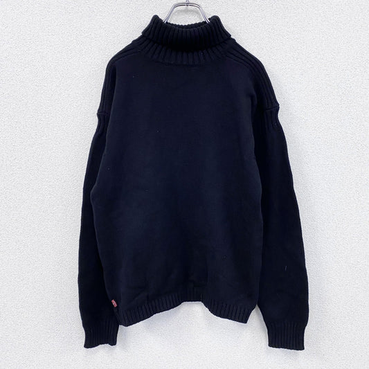 Levi’ｓ　リーバイス　タートルネックウールニットセーター　黒　ブラック　Lサイズ