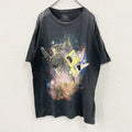SpongeBob　スポンジボブ　半袖アニメプリントTシャツ　パトリック　黒　ブラック　Lサイズ　古着