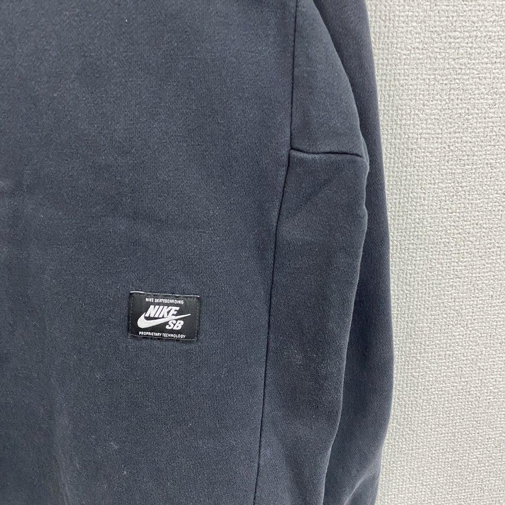 NIKE　ナイキ　スウェット/トレーナー　ラグランスリーブ　スウッシュ　黒　ブラック　Lサイズ スウェットトップス メンズ コットン 古着