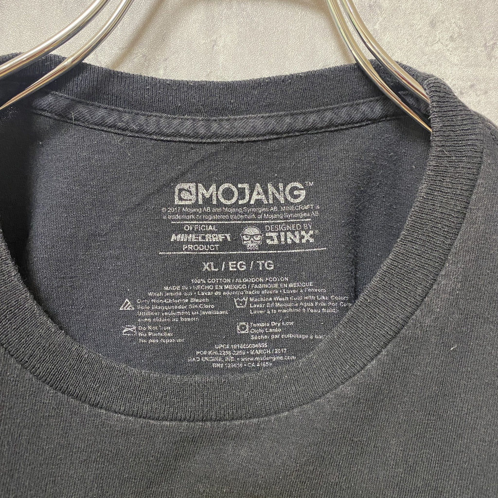 MINECRAFT　マインクラフト　半袖ゲームプリントTシャツ　オフィシャル　黒　ブラック　XLサイズ　古着