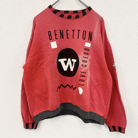 UNITED COLORS OF BENETTON　スウェット/トレーナー　赤　レッド　46サイズ