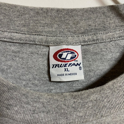 古着 used　TRUE FUN　NFL　SUPER BOWL　半袖プリントTシャツ　アメフト　スポーツ　グレー　XLサイズ