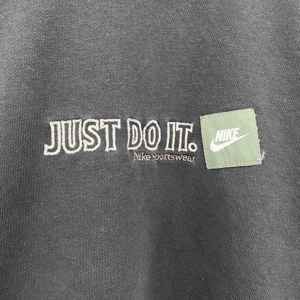 NIKE　ナイキ　JUST DO IT　スウェット/トレーナー　スウッシュ　黒　ブラック　XLサイズ　古着