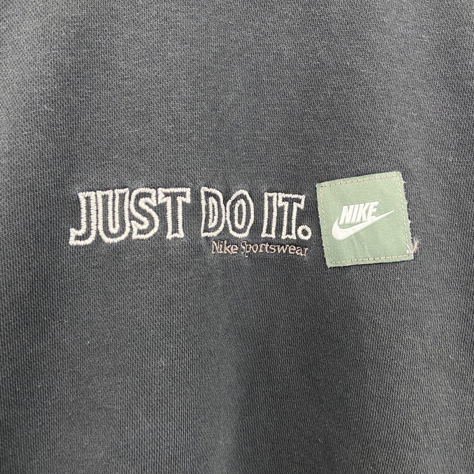 NIKE　ナイキ　JUST DO IT　スウェット/トレーナー　スウッシュ　黒　ブラック　XLサイズ　古着
