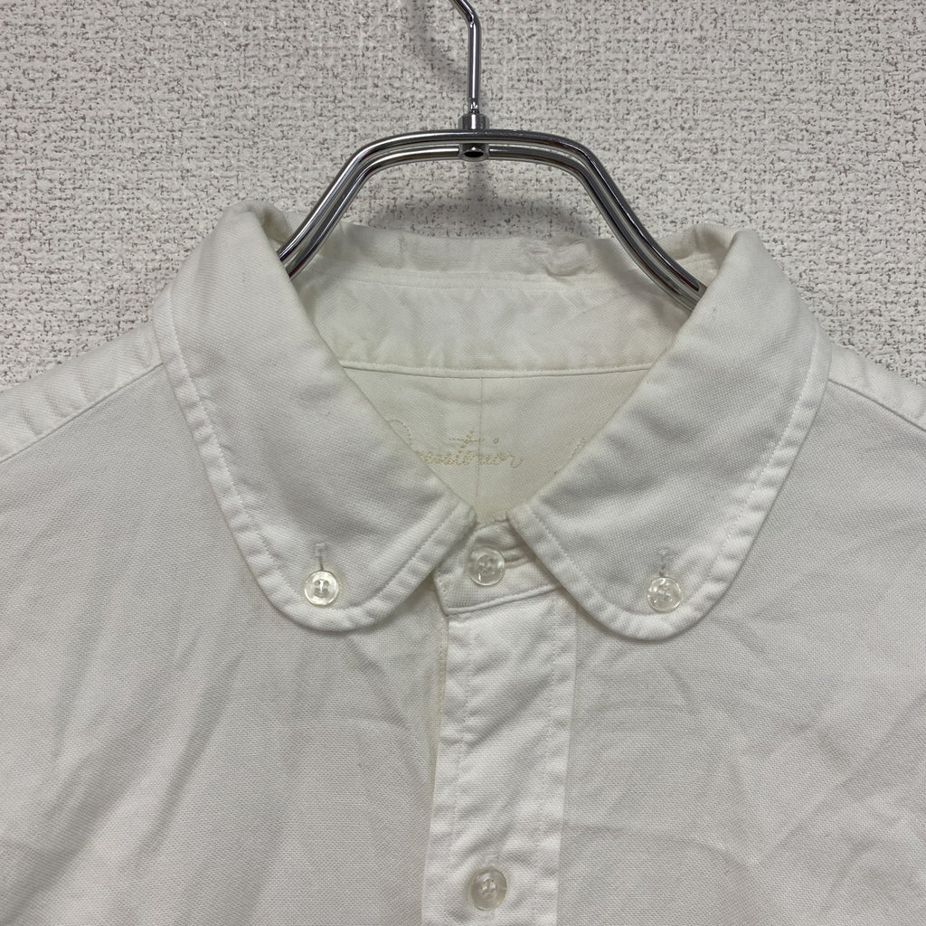 DRESSTERIOR　ドレステリア　長袖ボタンダウンシャツ　白　ホワイト　Lサイズ　古着
