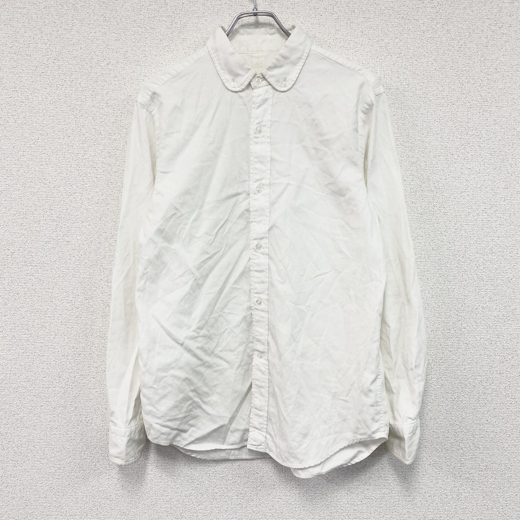 DRESSTERIOR　ドレステリア　長袖ボタンダウンシャツ　白　ホワイト　Lサイズ　古着