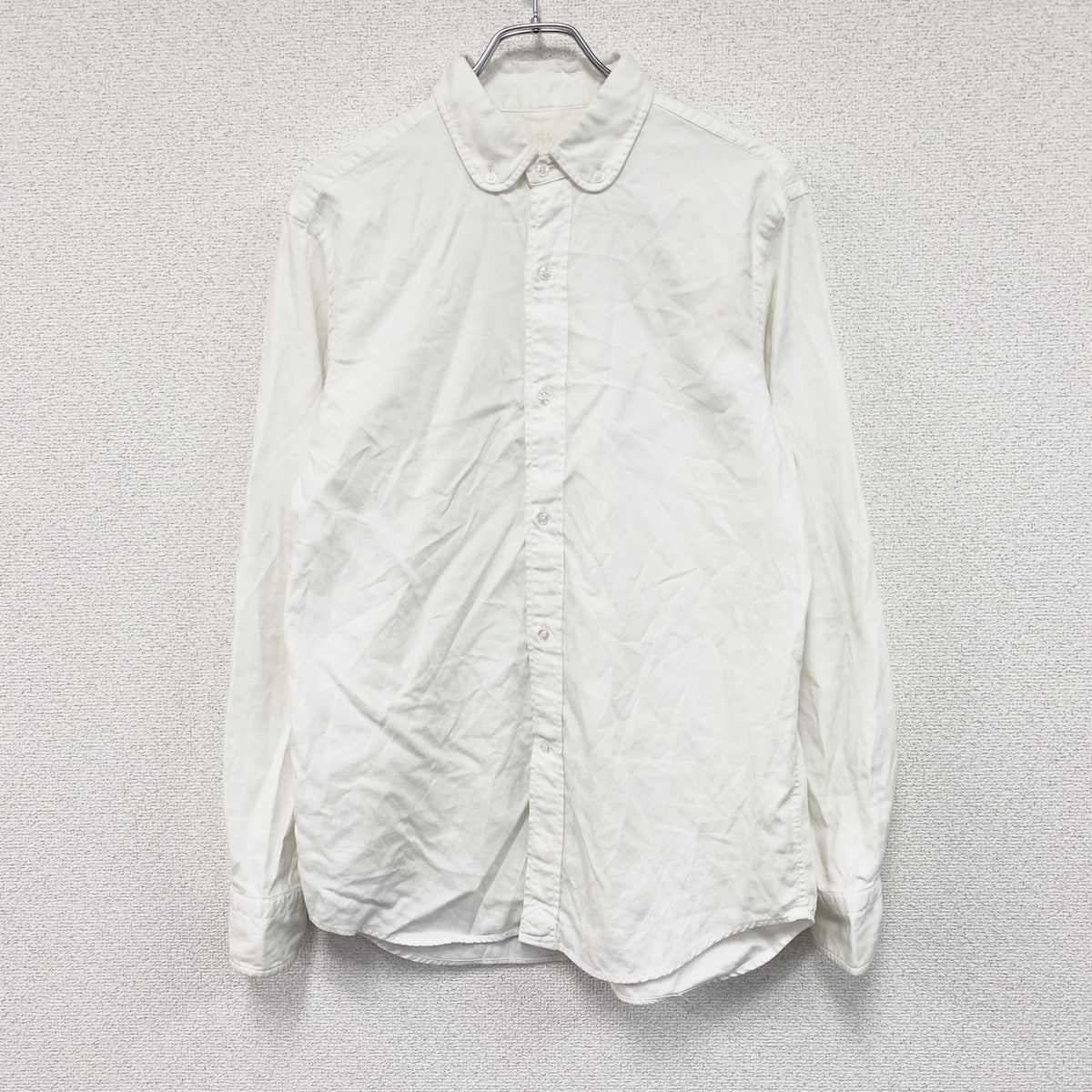DRESSTERIOR　ドレステリア　長袖ボタンダウンシャツ　白　ホワイト　Lサイズ　古着