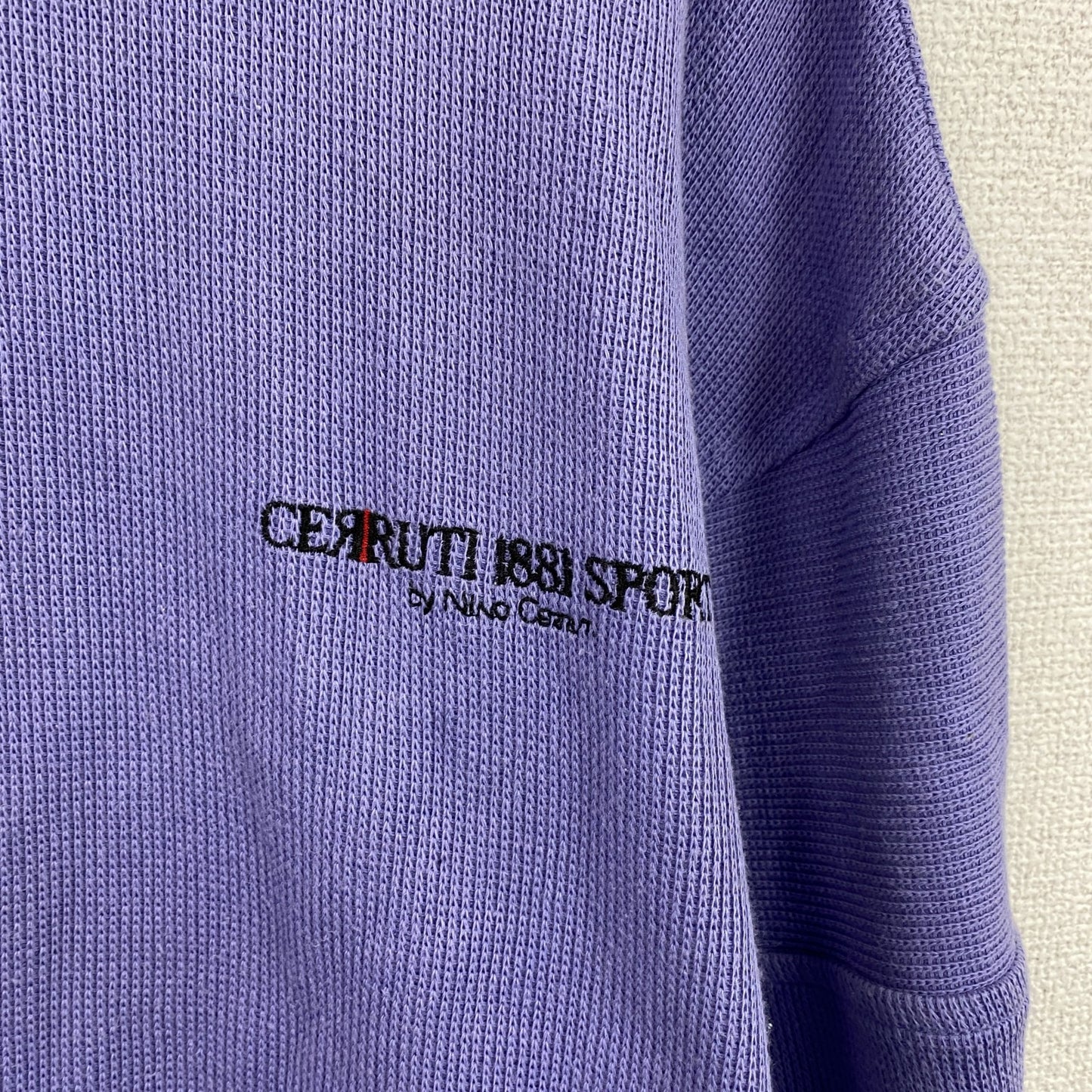 Cerruti 1881 Sport　コットンニットセーター　紫　パープル　