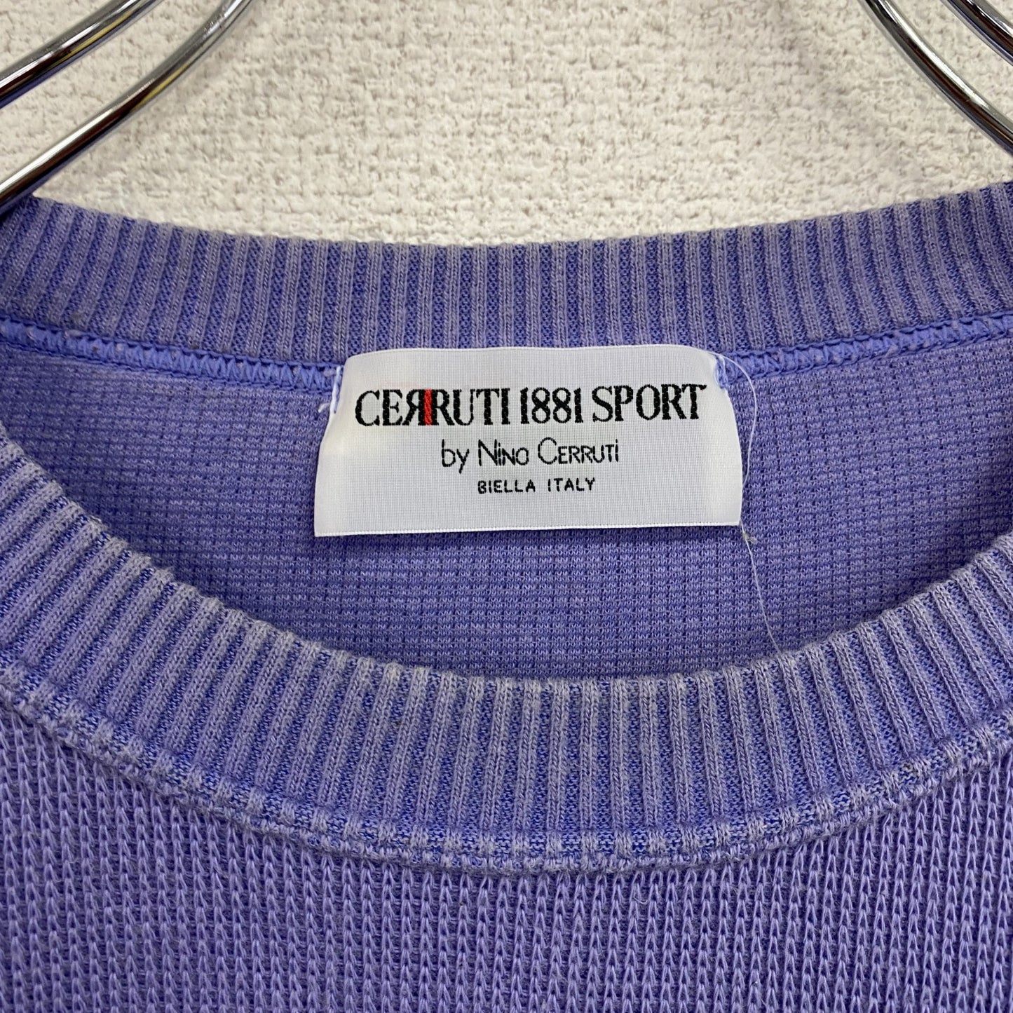 Cerruti 1881 Sport　コットンニットセーター　紫　パープル　