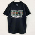 champion　チャンピオン　半袖カレッジプリントTシャツ　刺繍ロゴ　3連プリント　現行　黒　ブラック　Mサイズ　古着