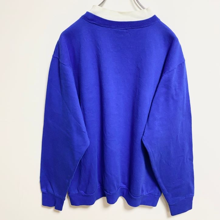 colosseum　DUKE　デューク大学　長袖カレッジ刺繍スウェット　トレーナー　二重襟　青　ブルー　秋冬服　Mサイズ　古着