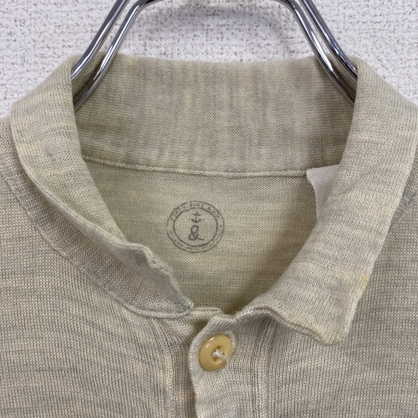 45RPM　45アールピーエム　ポロニットセーター　ベージュ　1サイズ　