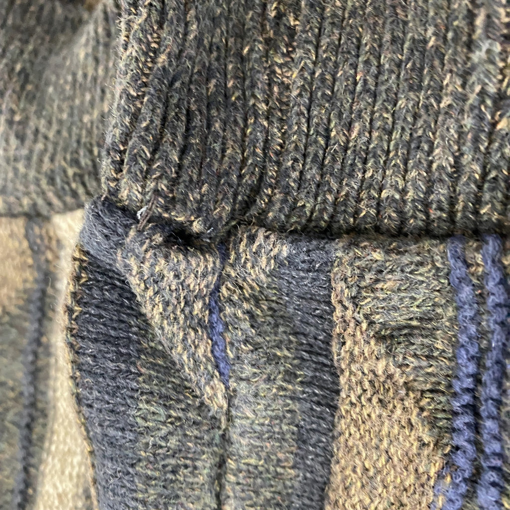～90s　haggar　COOGI風アクリルニットセーター　3Dニット　ヴィンテージ　総柄　マルチカラー　XLサイズ　古着
