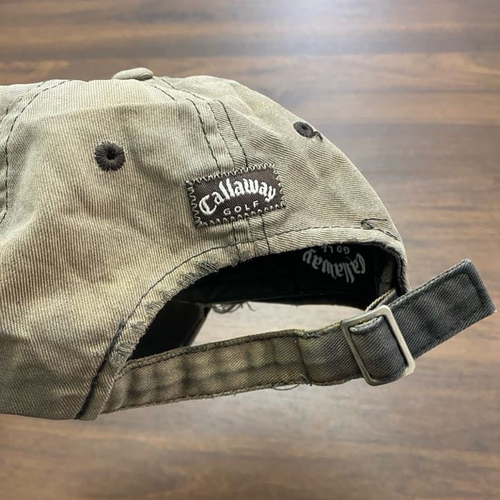 Callaway　キャロウェイ　ベースボールキャップ　ベージュ　Fサイズ 帽子 メンズ コットン 古着